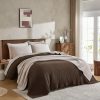 Beautiful 100% Cotton Jersey Channel Stitch Reversible King Quilt Set – Prewashed Coverlet with 2 Quilted Pillow Shams